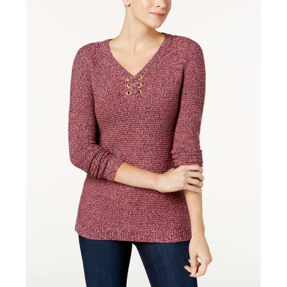Charter Club Ribbed Grommet Sweater